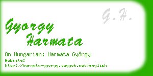 gyorgy harmata business card